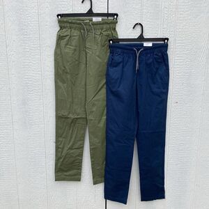 Men's E-Waist Chino Casual Comfy Cotton Pants 2-Pack Size XS